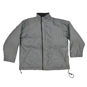 Nike Vintage Y2K Down Puffer Jacket Men XL Light Blue Fleece Lined Holiday 2000